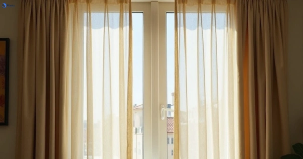 Dull dusty drapes in luddenham-nsw before professional cleaning